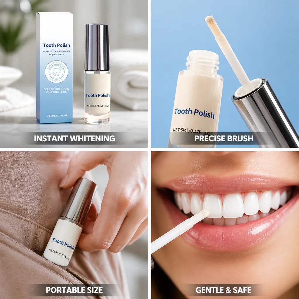 Teeth Whitening Paint Instant Brightening Peroxide-Free Fine-Tip Brush