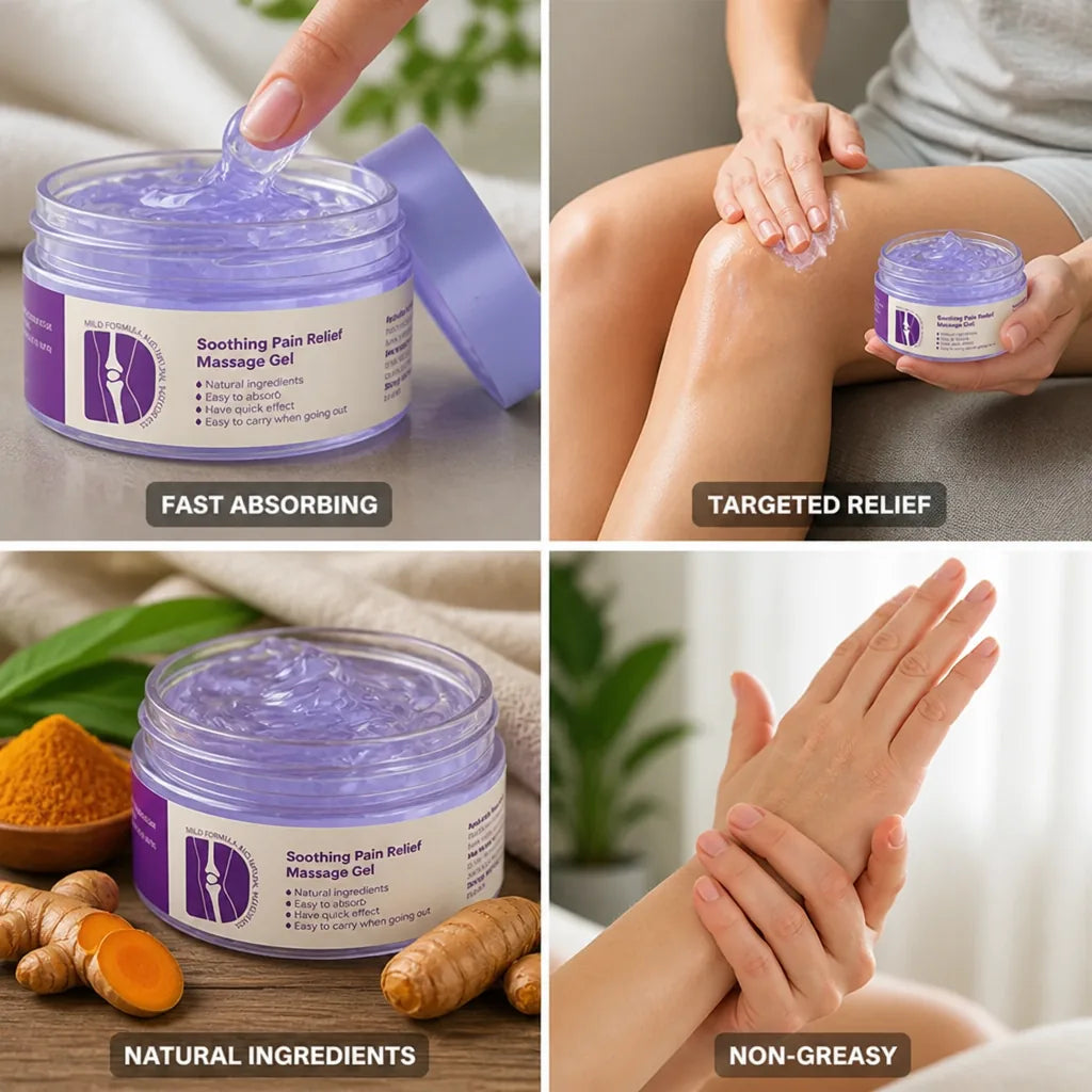 Pain Relief Gel Emu Oil & Turmeric Fast-Absorbing Non-Greasy