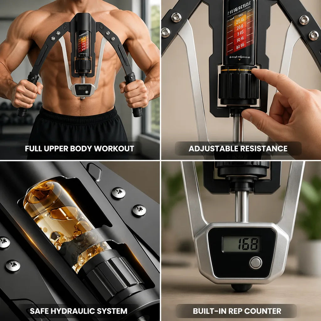 Arm Trainer Adjustable Hydraulic Dial LED Counter
