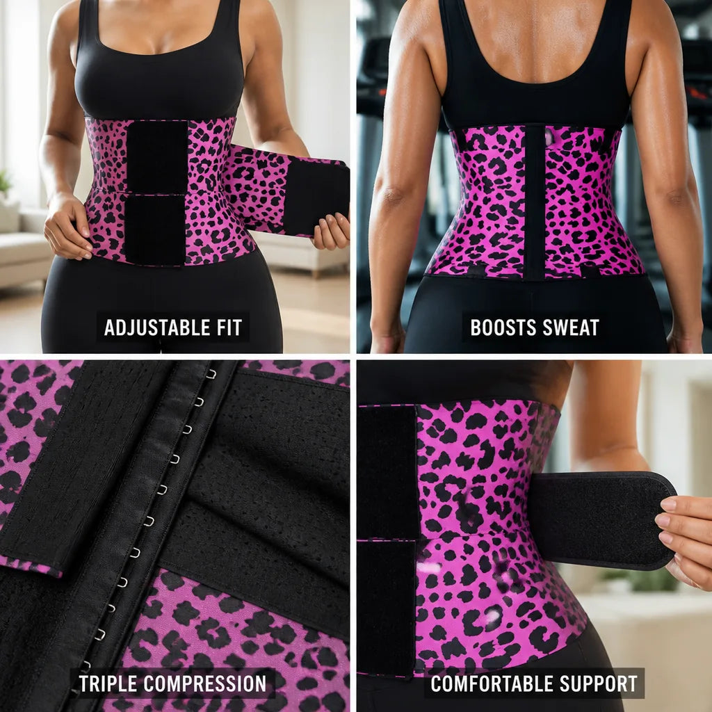 Waist Trainer Triple-Wrap Compression Breathable & Adjustable