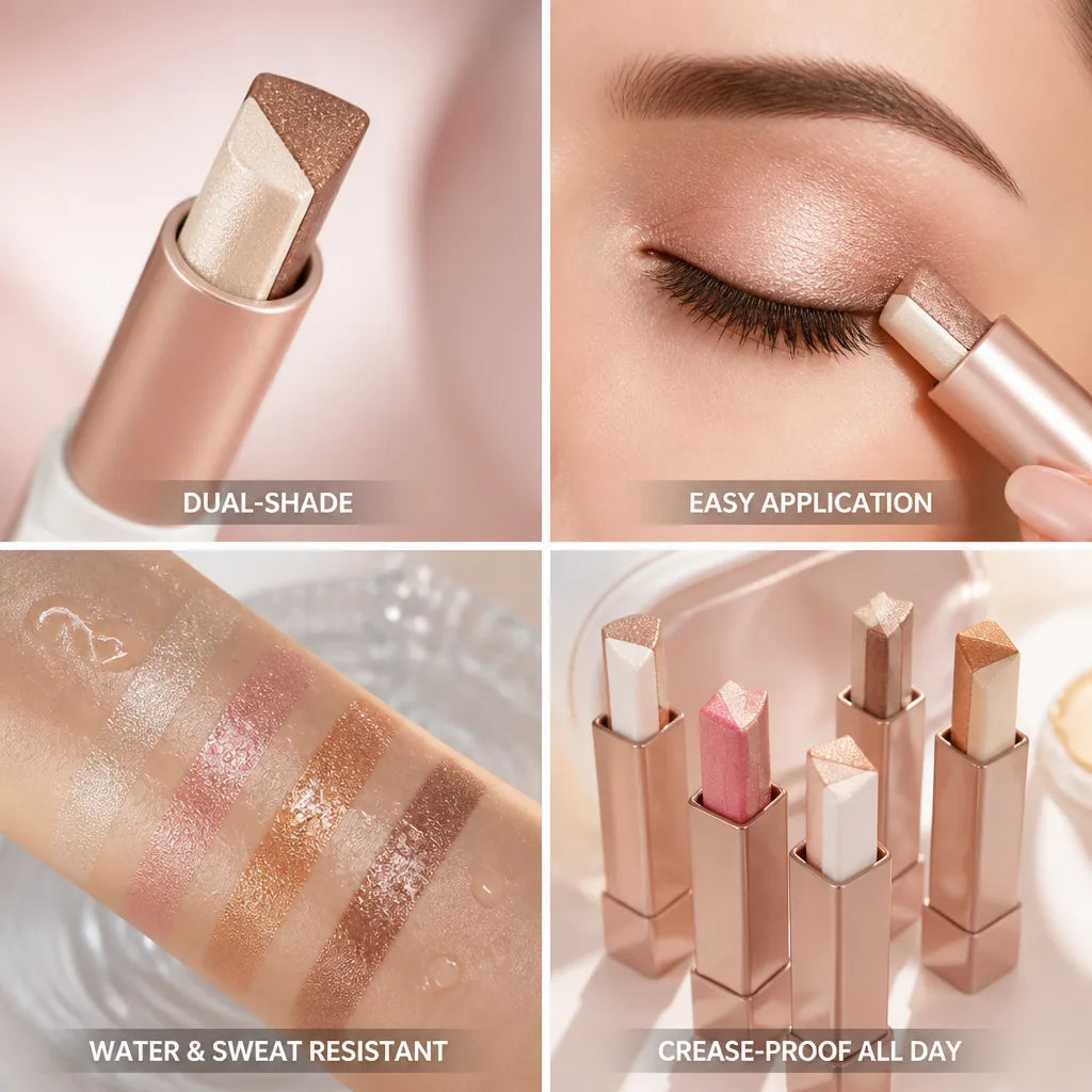 Eyeshadow Stick Dual-Shade Crease-Proof 6-Piece Set