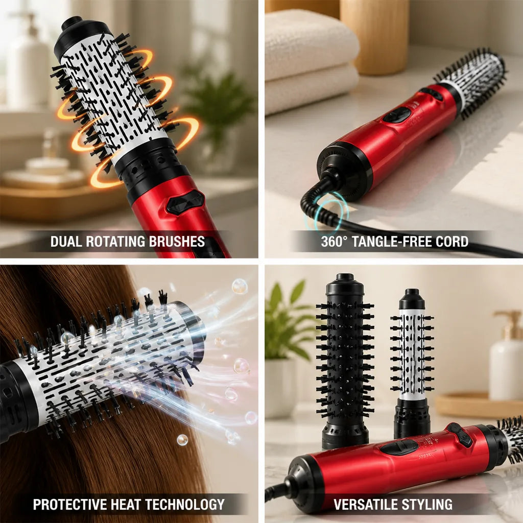 Hot Air Styler Rotating Brush Heads Ionic Ceramic