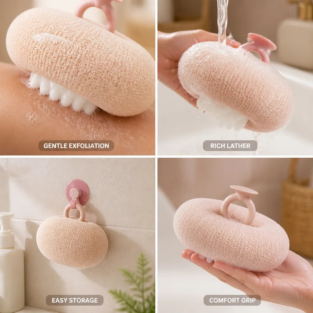Bath Sponge Sunflower Shape Gentle Exfoliation
