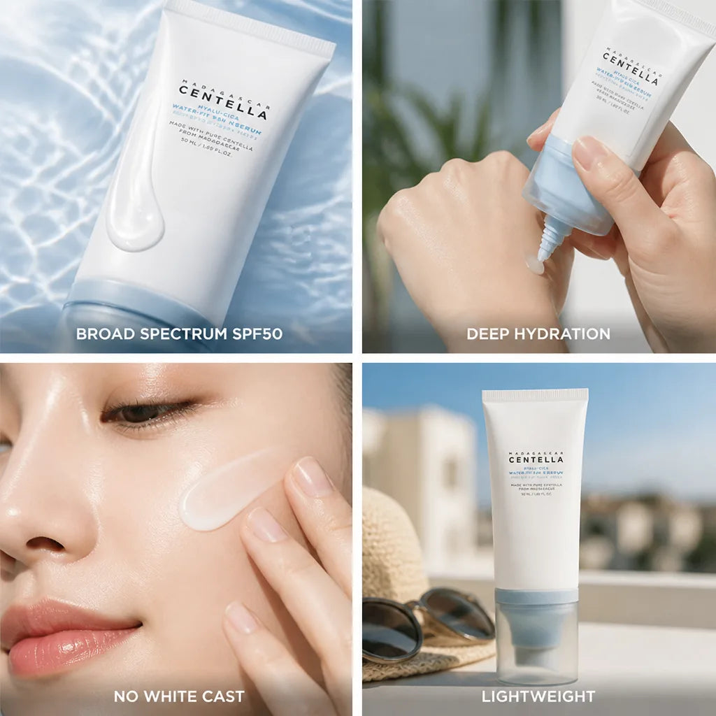 Face Sunscreen Serum SPF50 Lightweight No White Cast