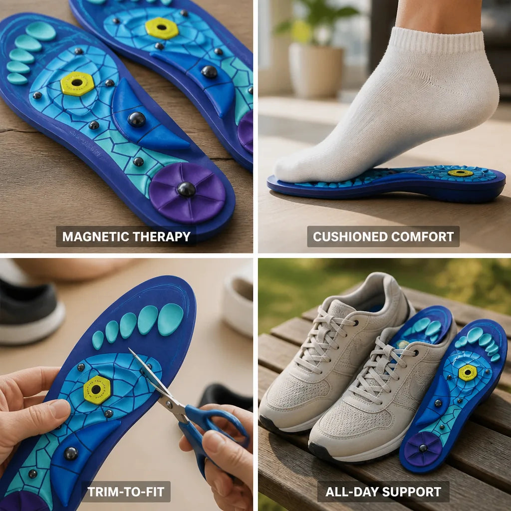 Insoles Magnetic Therapy Triple-Layer Cushioning