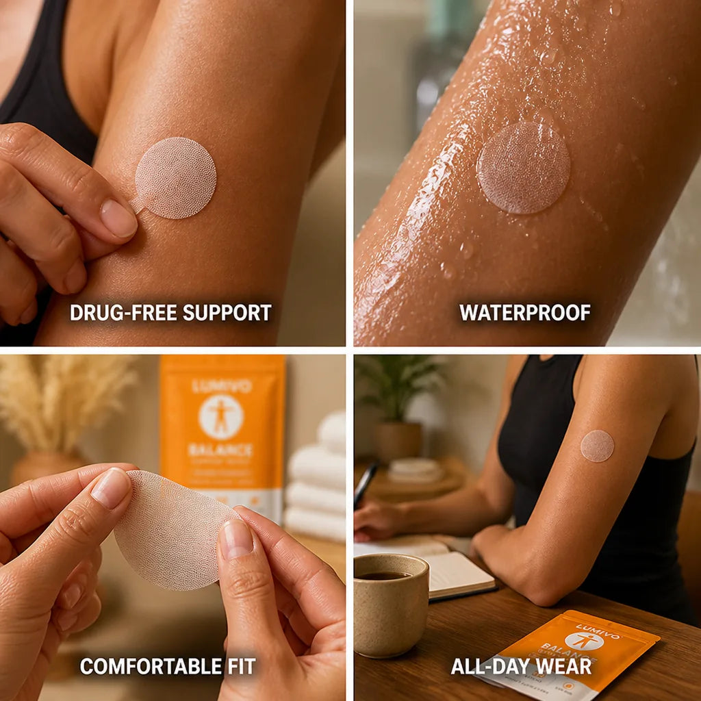 Balance Support Patch Waterproof Medical-Grade Adhesive 12-Hour Wear