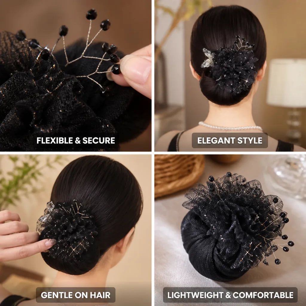 Bun Maker Soft Fabric & Flexible Wire Gentle On Hair