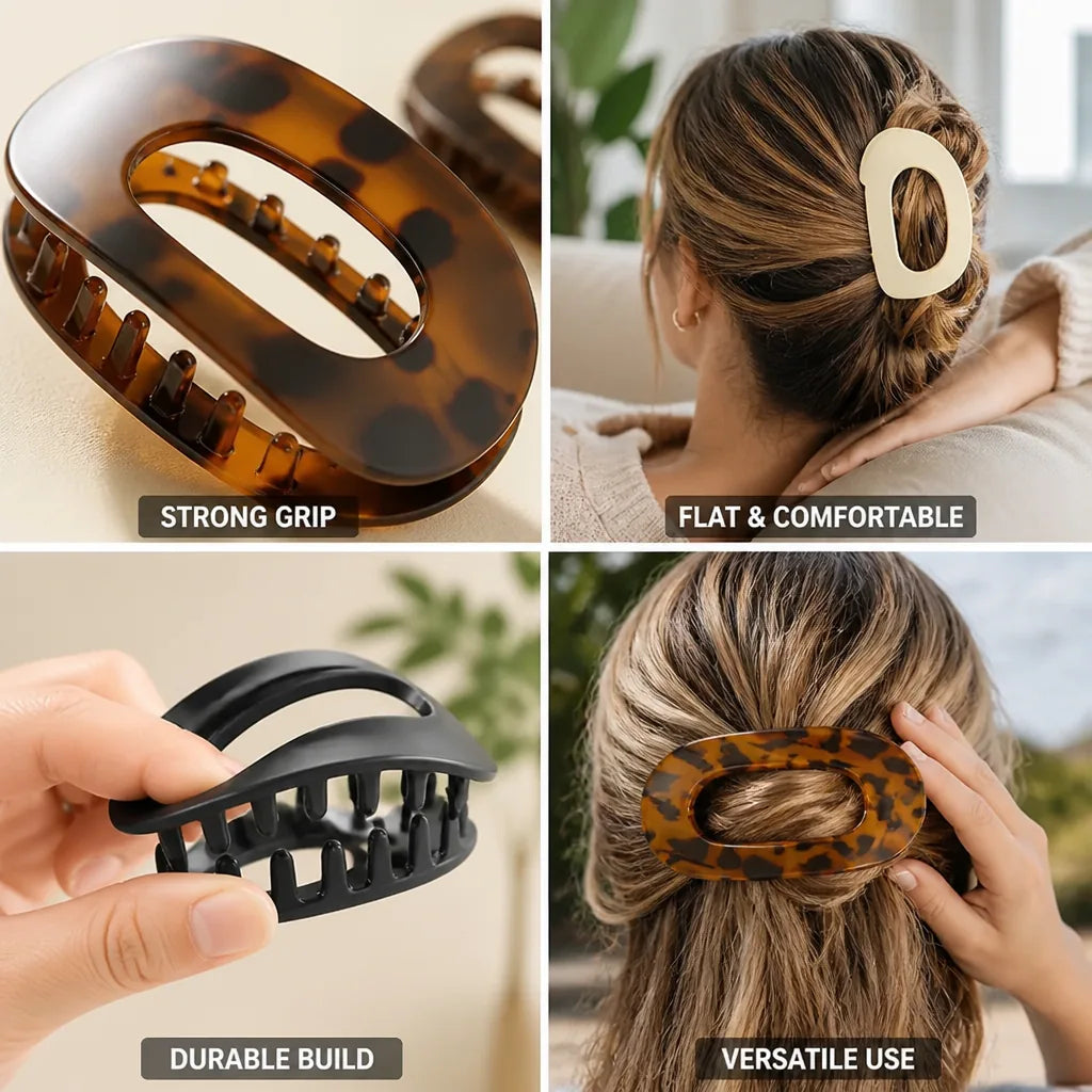 Duckbill Hair Clip Flat & Strong Grip Set of 4