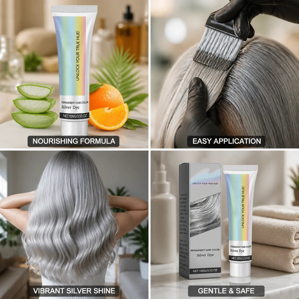 Hair Dye Silver Ammonia-Free Creamy Nourishing & Conditioning