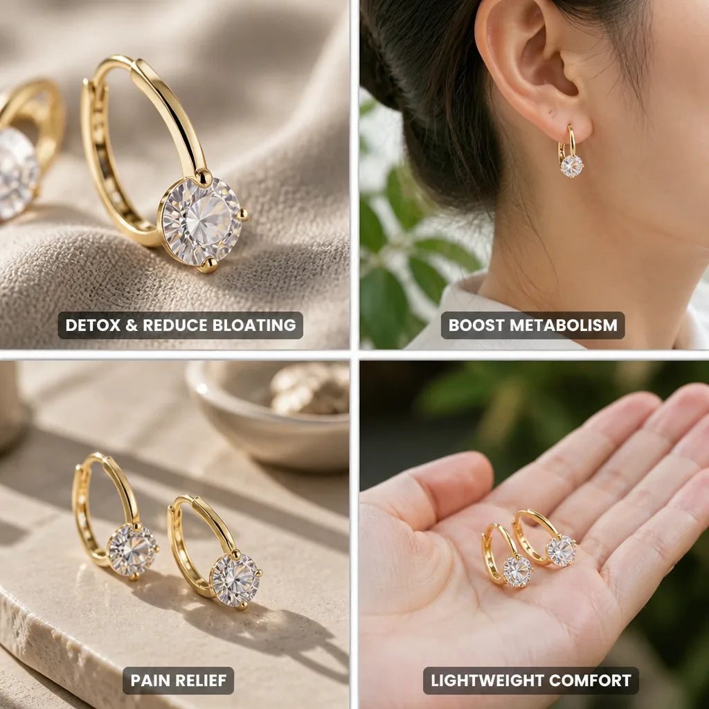Earrings Germanium & Magnetic Slim Lightweight