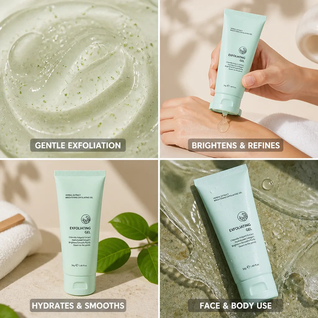 Exfoliating Gel Gentle Herbal Brightening Face & Body
