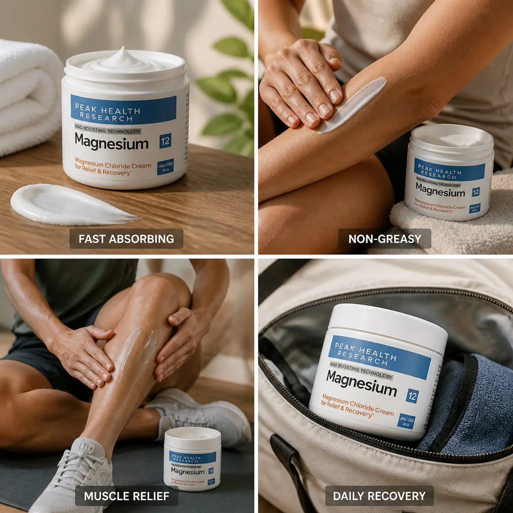 Body Cream Magnesium-Infused Fast-Absorbing Non-Greasy