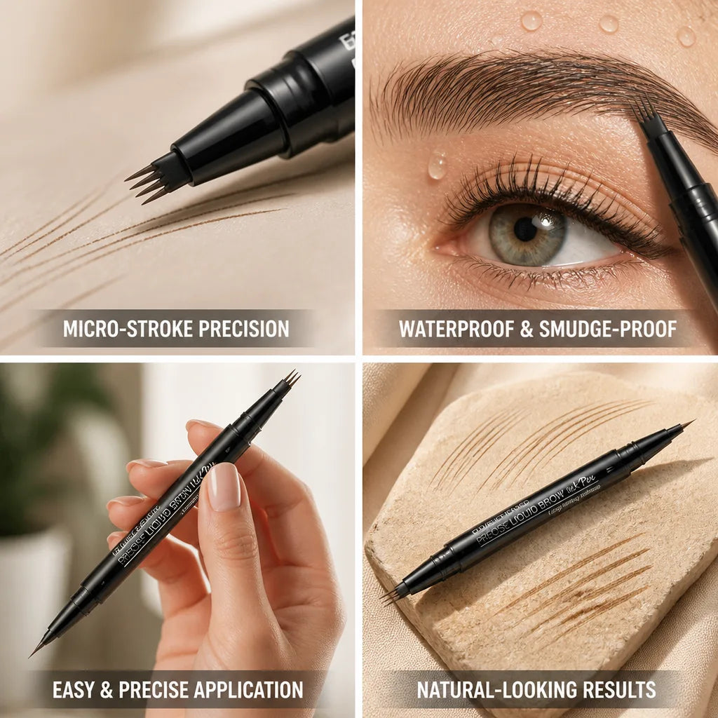 Brow Pen Dual-Ended Micro-Stroke Waterproof & Smudge-Proof