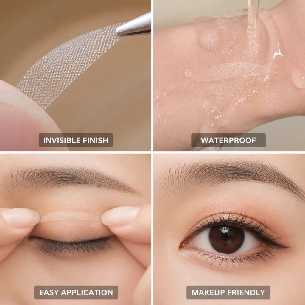Eyelid Stickers Water-Activated Invisible Lace