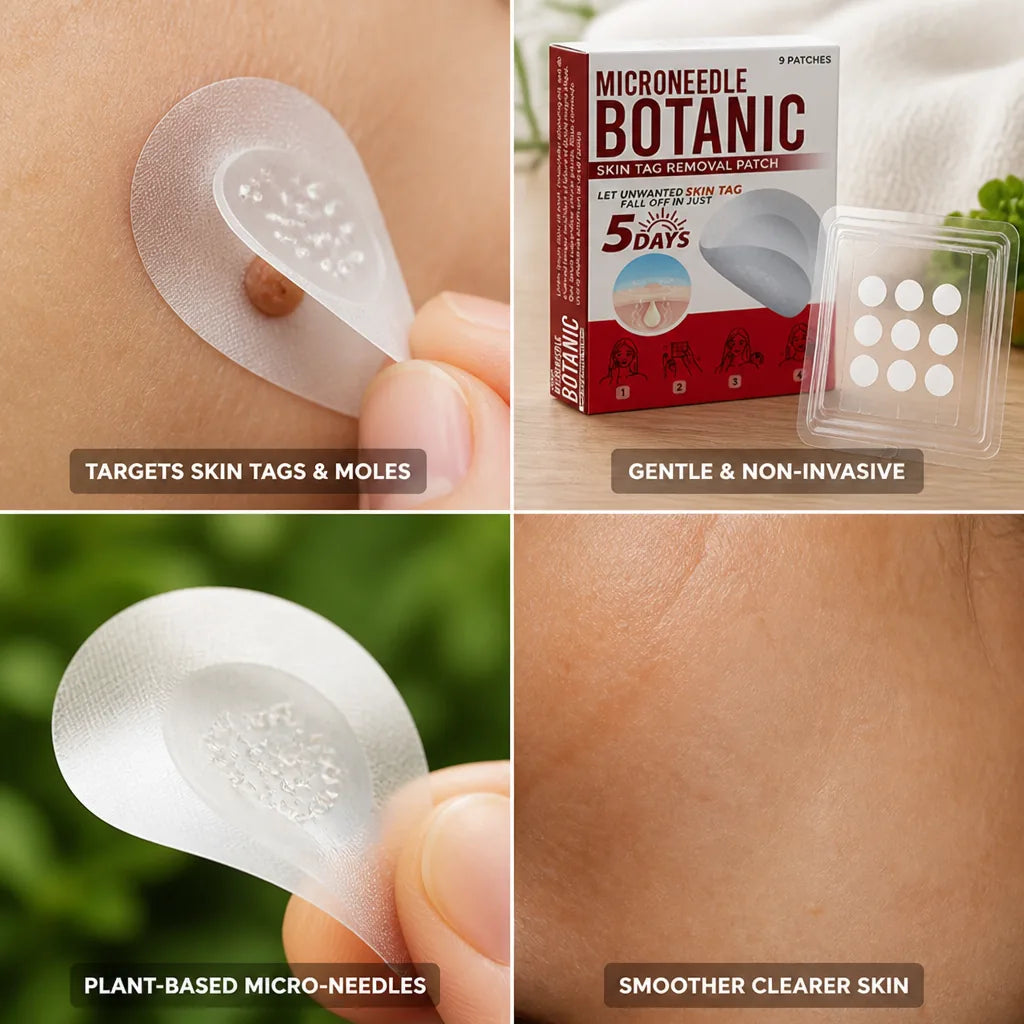Skin Renewal Patch Plant-Based Micro-Needles Targets Tags & Moles