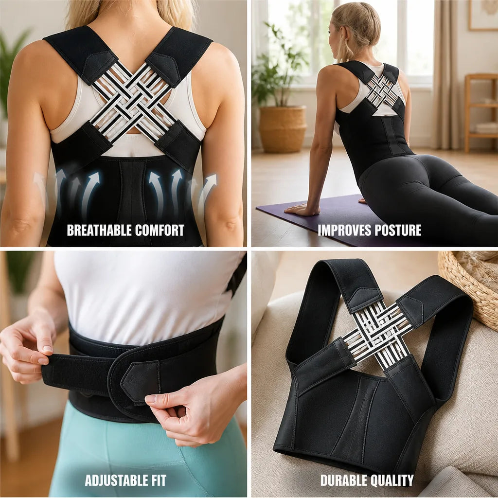 Posture Support Belt Ergonomic Breathable Adjustable