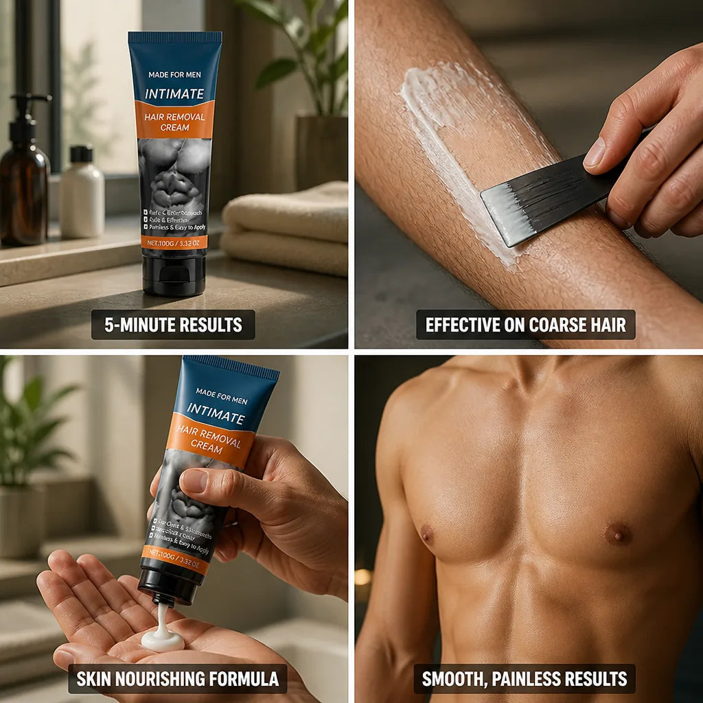 Men's Hair Removal Cream 5-Minute For Coarse Hair