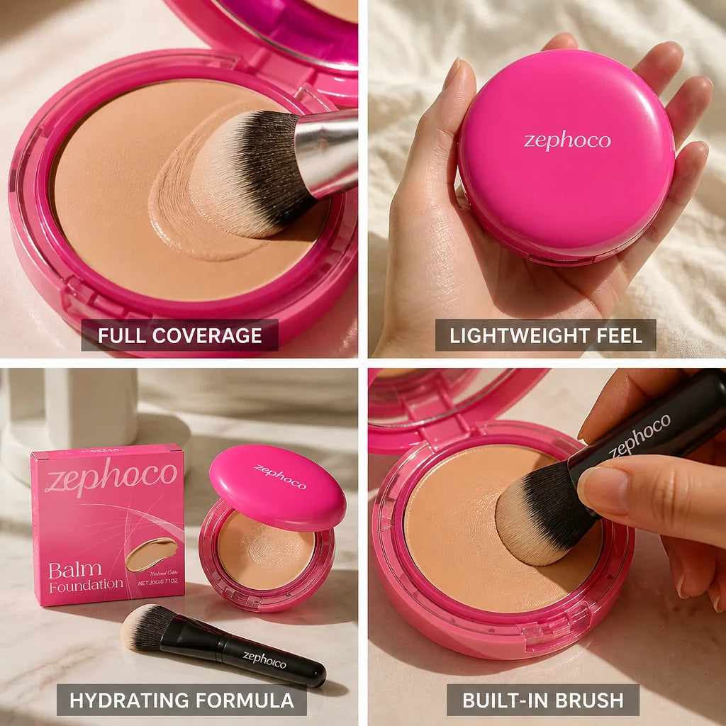 Foundation Balm Peptide-Infused Hydrating Brush Included