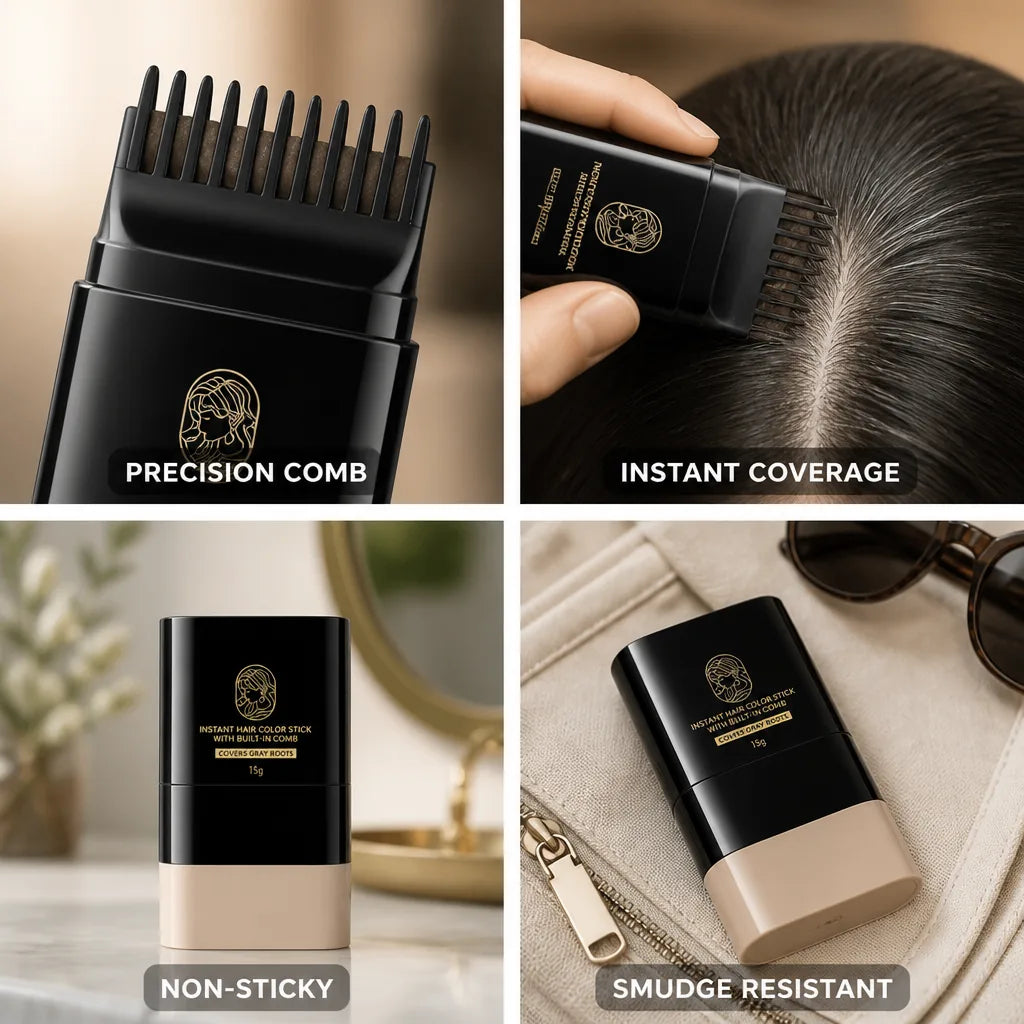 Root Touch-Up Stick Precision Comb Quick-Dry & Smudge-Resistant