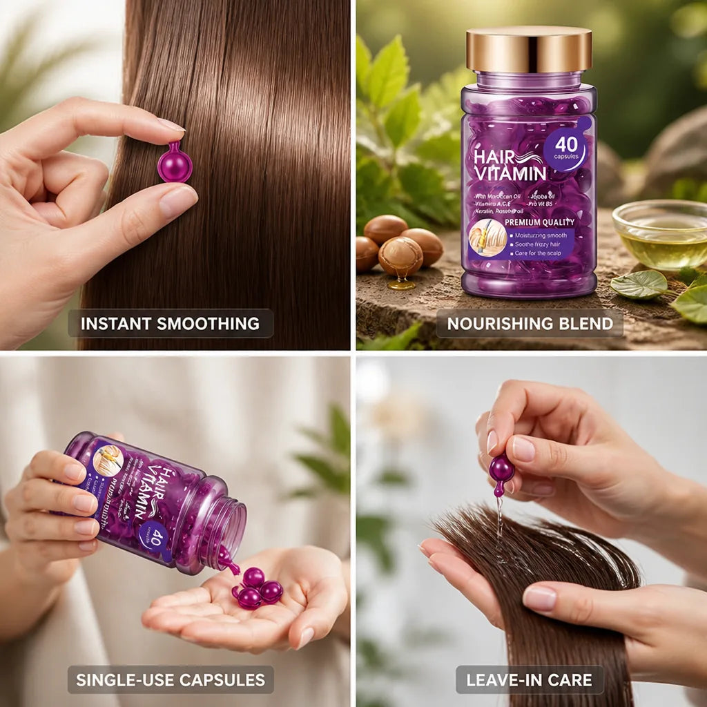 Hair Treatment Capsules Keratin & Argan Oil Leave-In