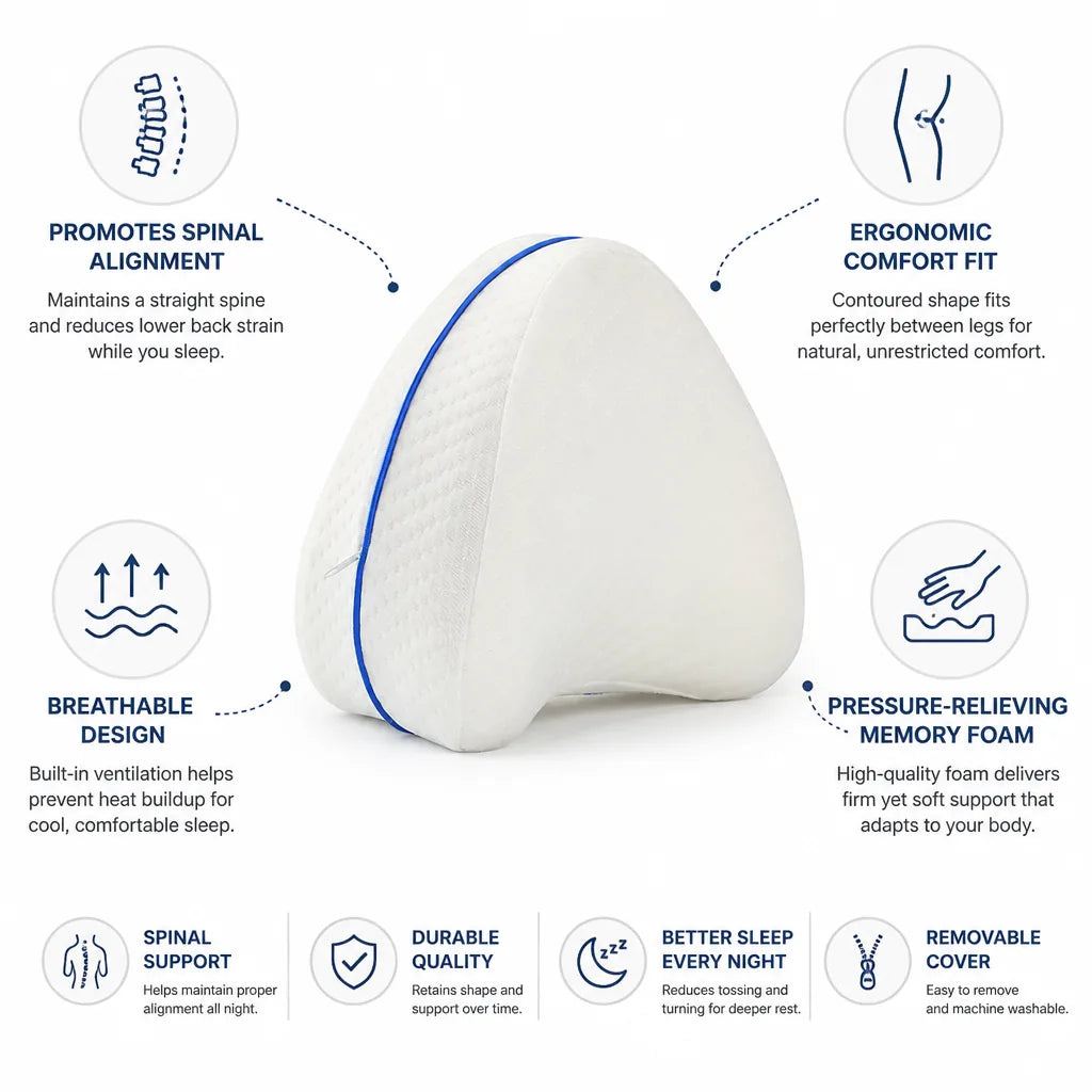 Orthopedic Side Pillow Memory Foam Ergonomic Contour