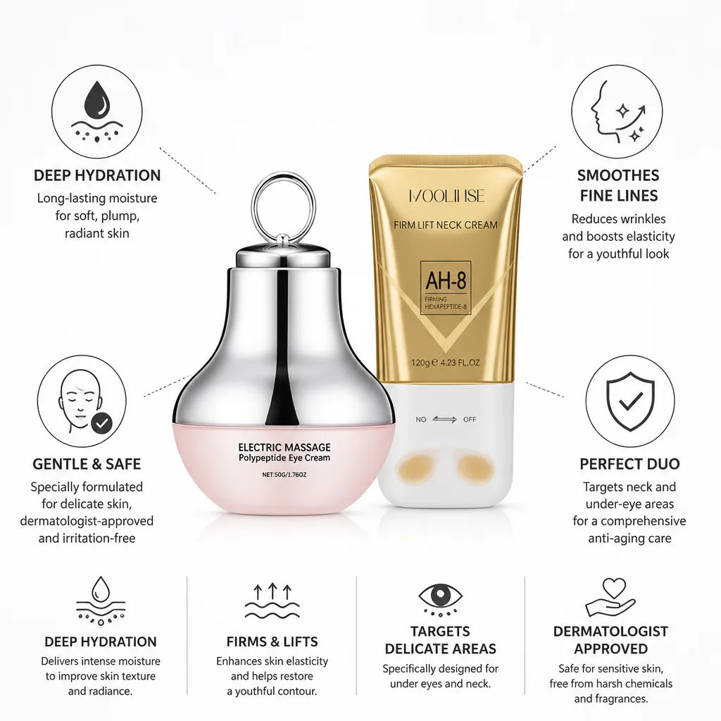 Neck & Eye Cream Set Hydrating Firming Dermatologist Approved
