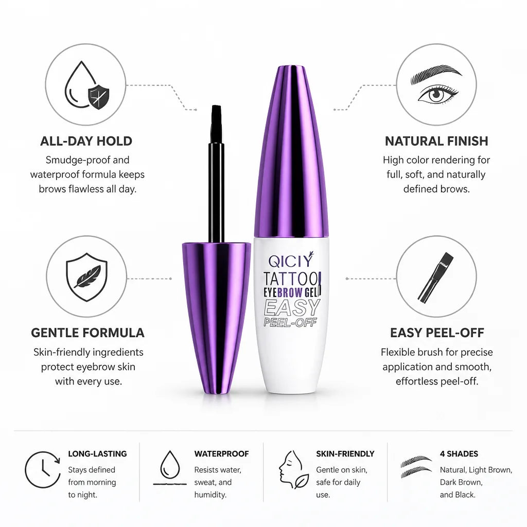 Brow Gel Smudge-Proof Peel-Off Precision Brush