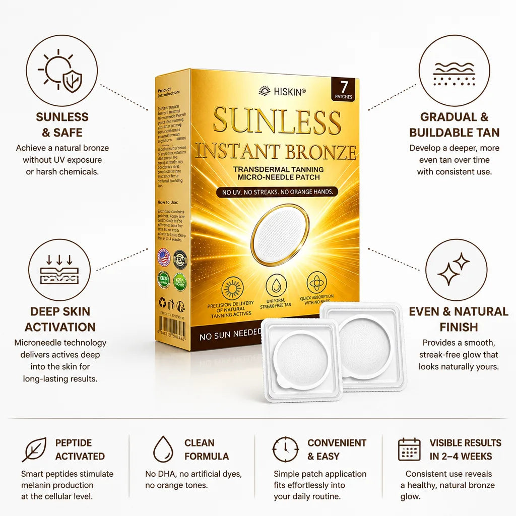 Tanning Microneedle Patch Peptide Activated Gradual Bronze