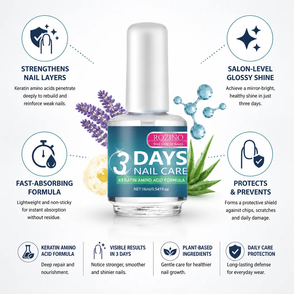 Nail Repair Treatment Keratin Amino Acids Fast-Absorbing & Non-Sticky