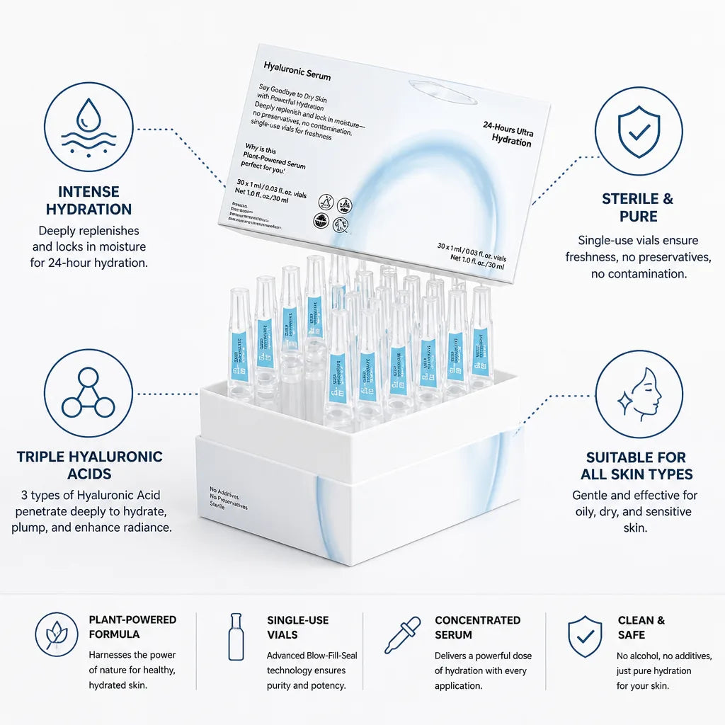 Hyaluronic Serum Triple Hyaluronic Acids Single-Use Vials