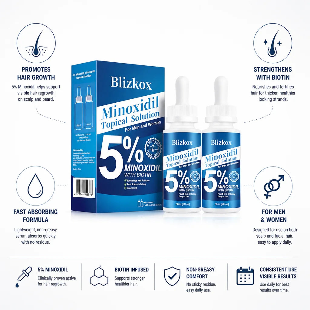 Hair Regrowth Serum 5% Minoxidil Biotin