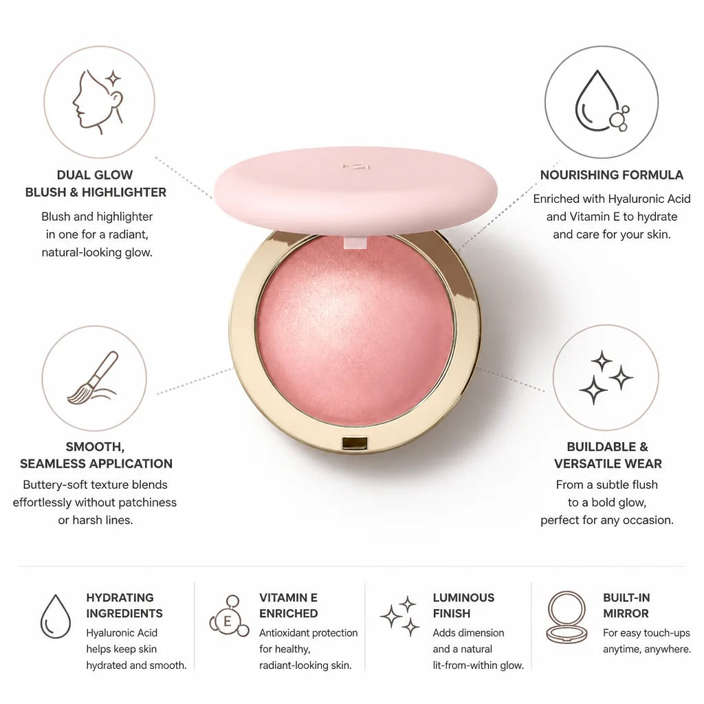 Highlighting Blush Dual Glow Hyaluronic Acid & Vitamin E