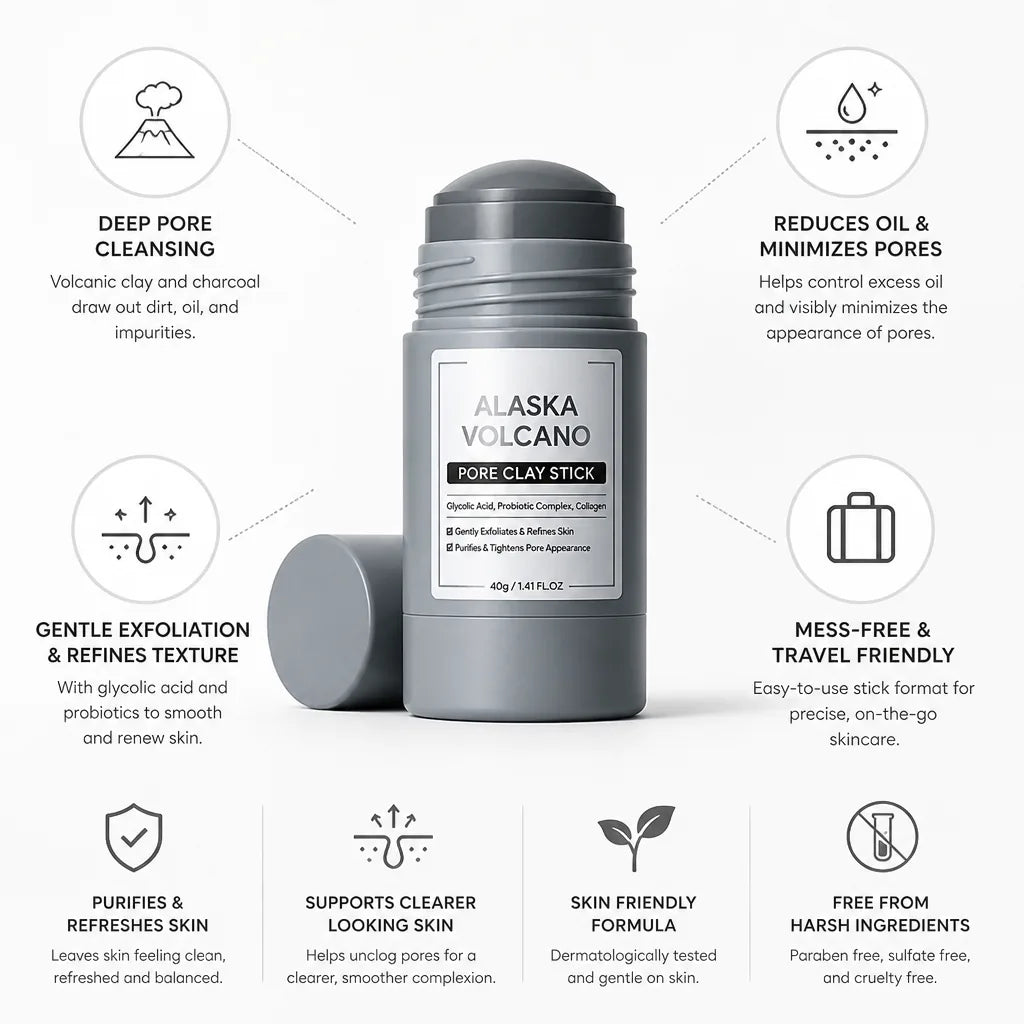 Mud Mask Stick Volcanic Clay & Charcoal