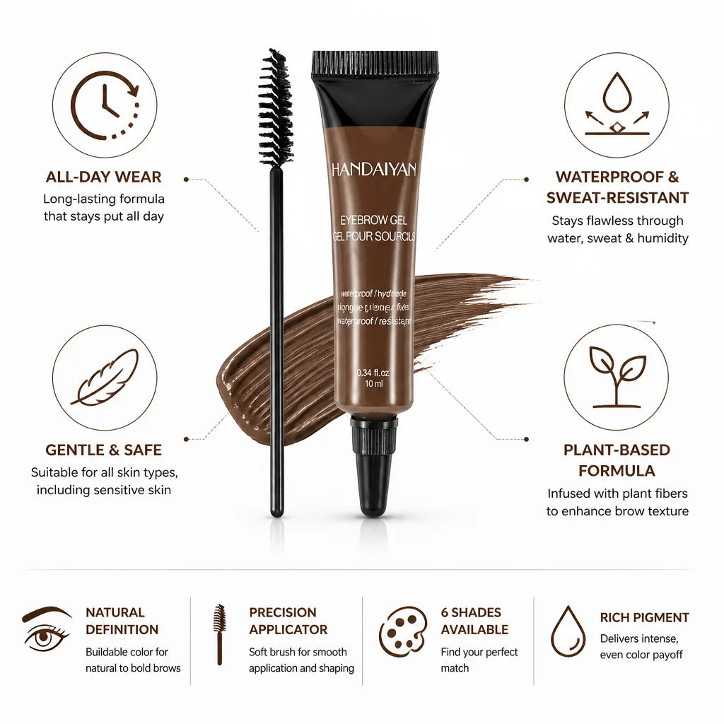 Liquid Eyebrow Gel Tint Waterproof & Sweat-Resistant
