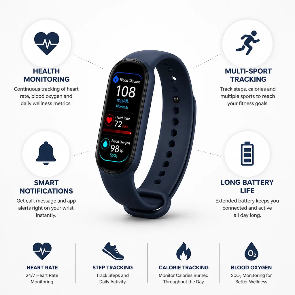Smart Band Heart Rate & Activity Tracking