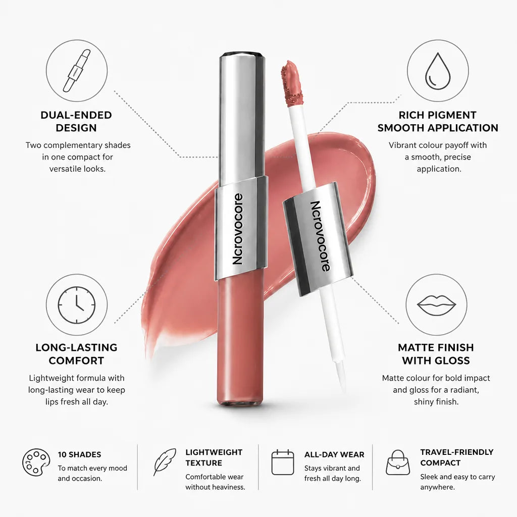 Lip Colour Duo Dual-Ended Matte Long-Lasting Wear
