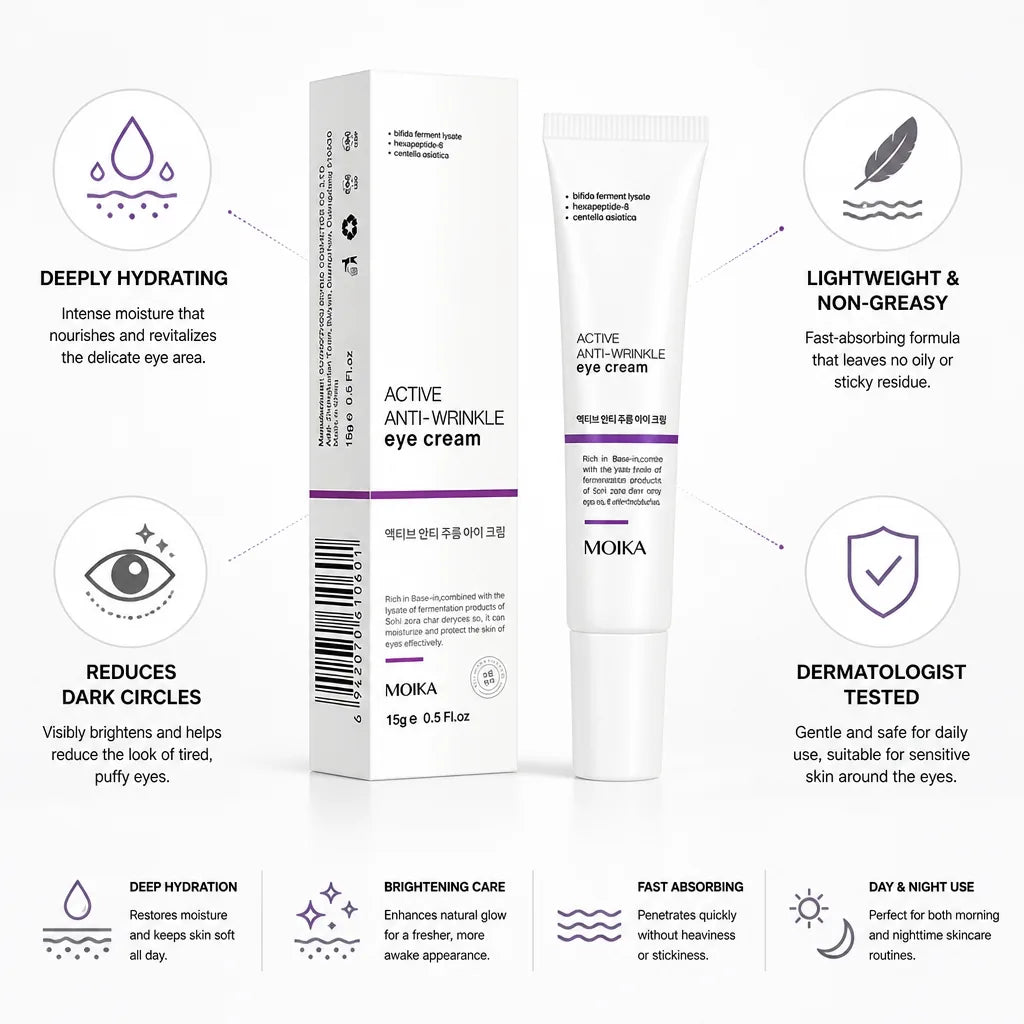 Eye Cream Hydrating & Brightening Fast-Absorbing Non-Greasy