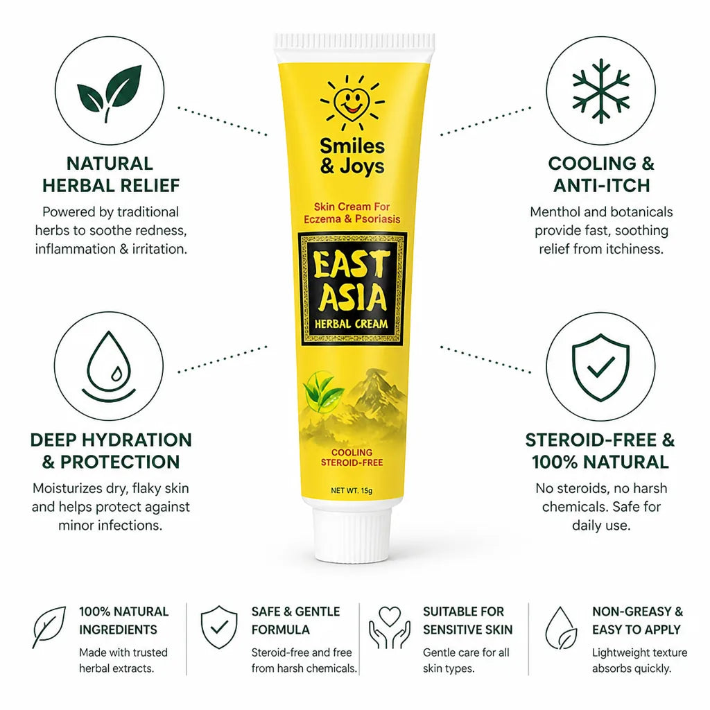 Skin Cream For Eczema & Psoriasis Cooling Steroid-Free