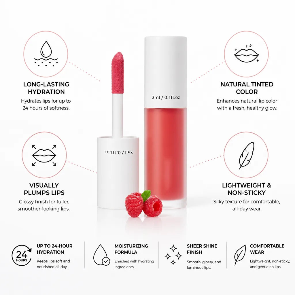 Tinted Lip Gloss Hydrating Plumping Sheer Shine