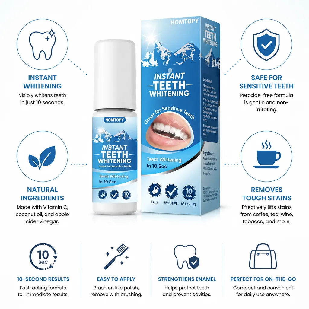 Teeth Whitening Polish Peroxide-Free For Sensitive Teeth