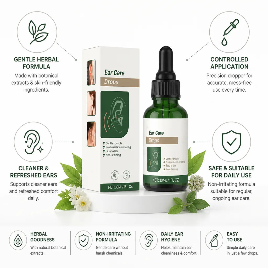 Ear Drops Gentle Herbal Formula & Precision Dropper
