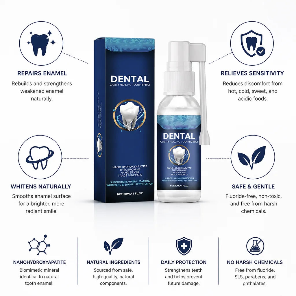 Tooth Enamel Repair Drops Nanohydroxyapatite Sensitivity Relief