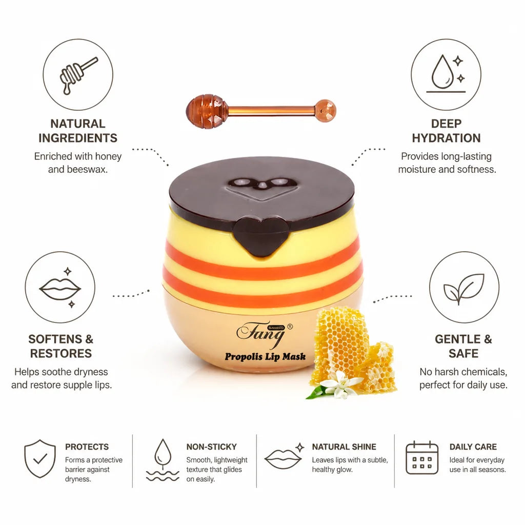 Beeswax Lip Balm Honey-Infused Hydrating Non-Sticky