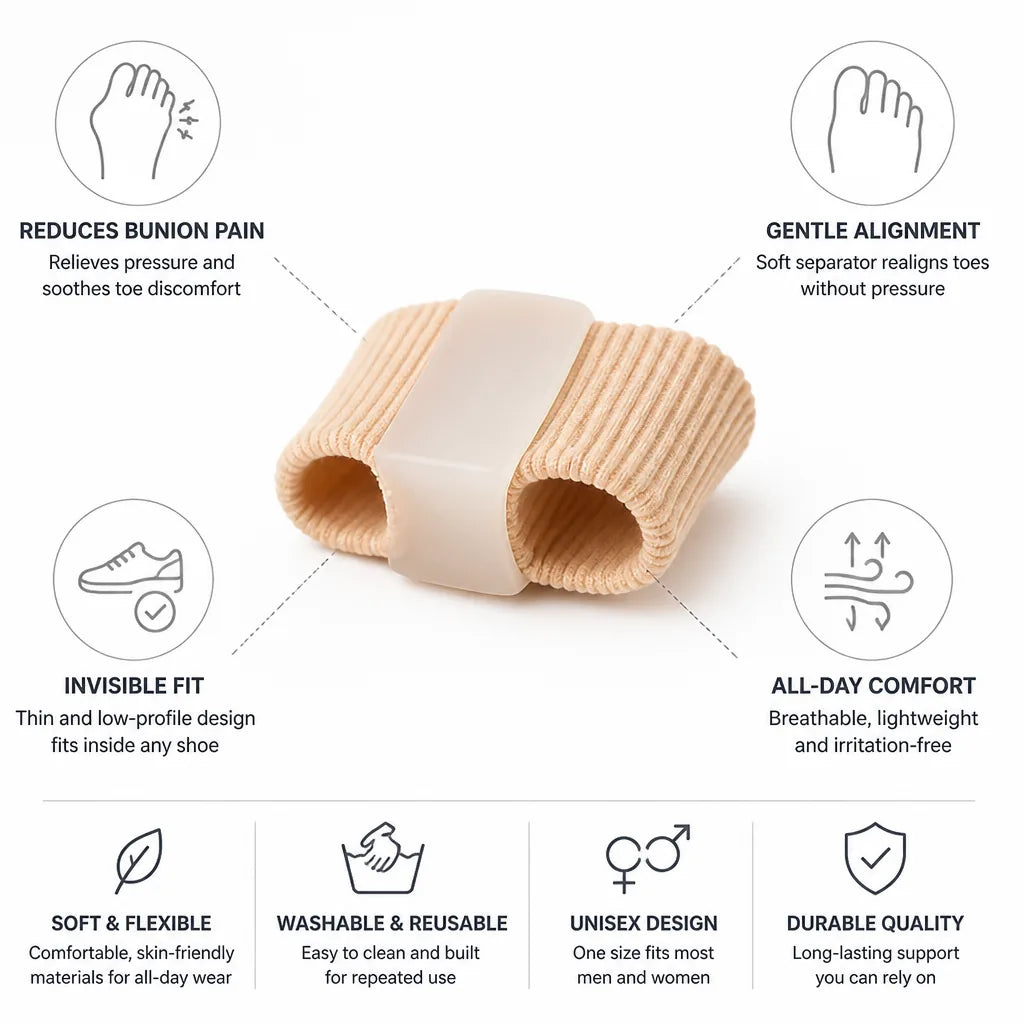 Bunion Corrector Low-Profile Toe Separator All-Day Comfort