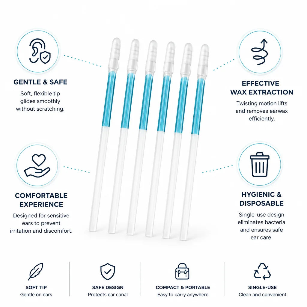 Ear Wax Removal Picks Soft Flexible Twist Tip