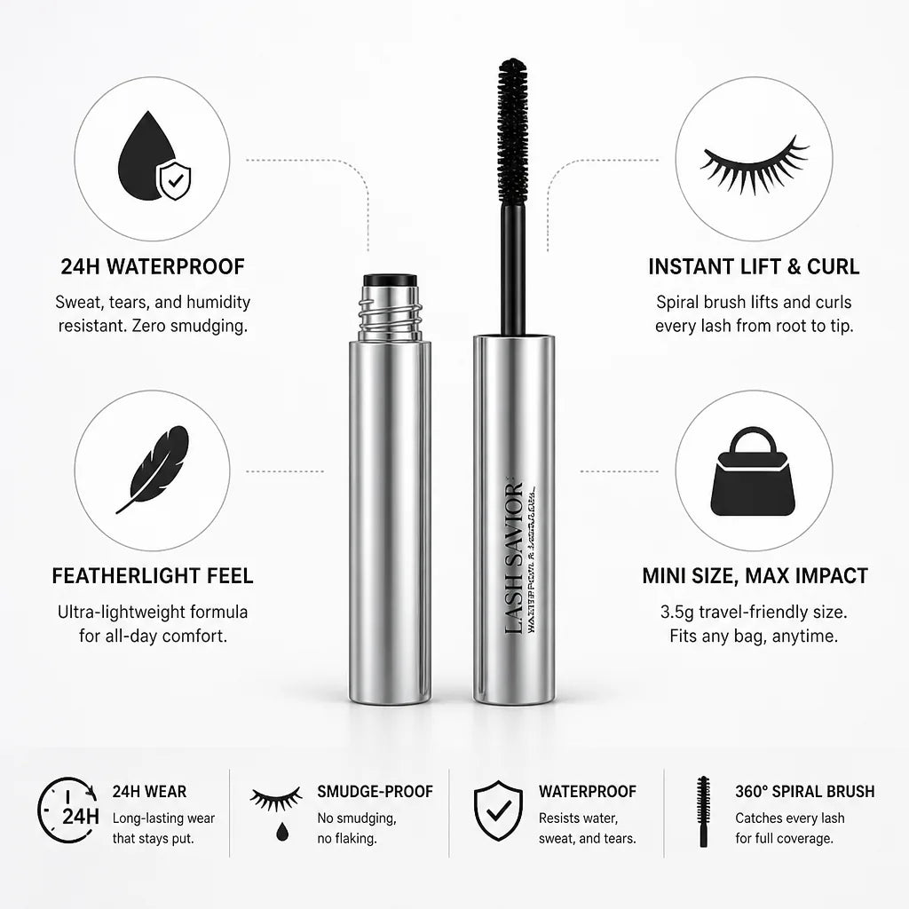 Mascara Curling & Lengthening Waterproof Smudge-Proof