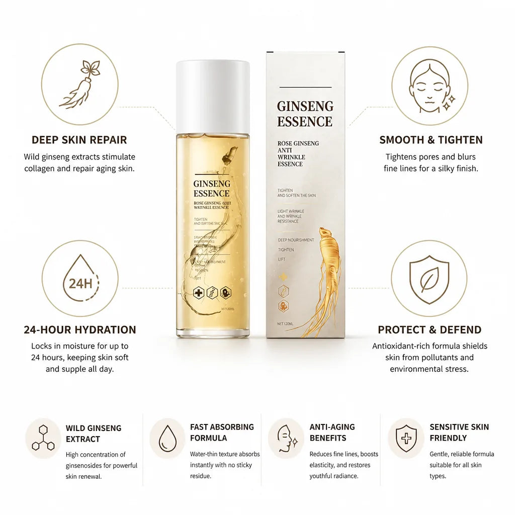 Anti-Aging Essence Wild Ginseng Fast Absorbing 24-Hour Hydration