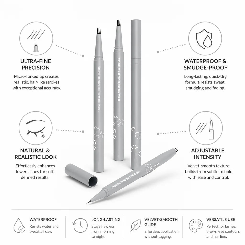 Lower Lash Pencil Micro-Thin Double-Tip Waterproof & Smudge-Proof
