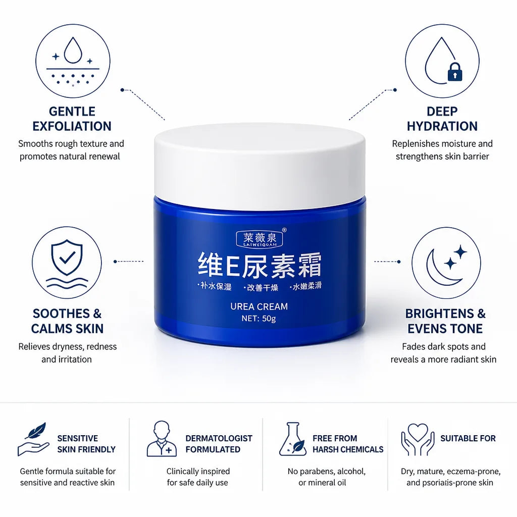 Urea Cream Gentle Exfoliating & Hydrating For Sensitive Skin
