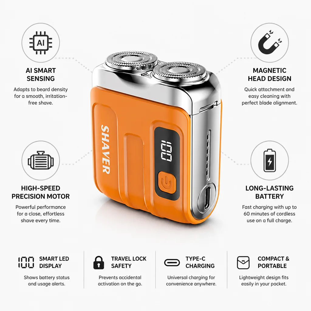 Rotary Shaver Smart Sensing Magnetic Head